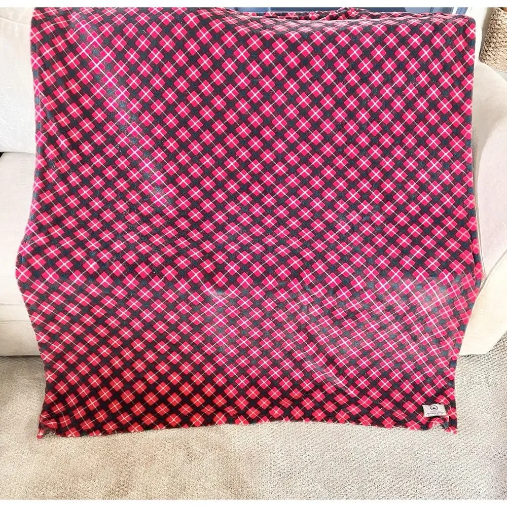 2021 Disney Parks Mickey Mouse Christmas Holiday Fleece Reversible Blanket Throw